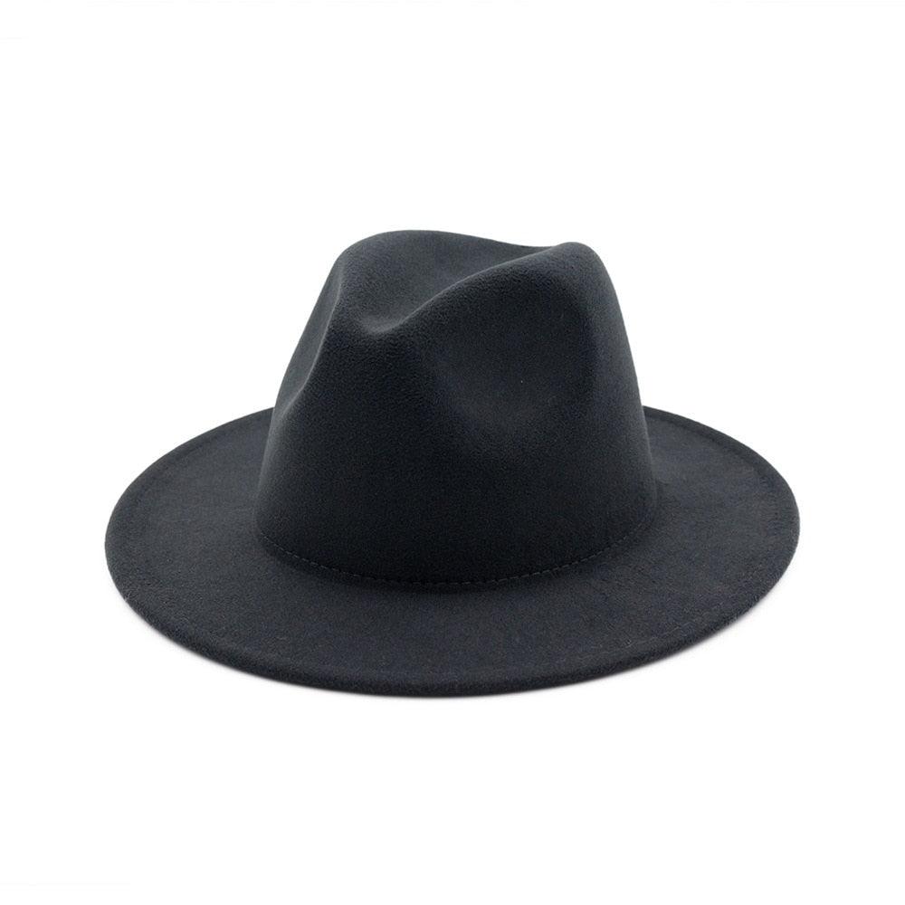 Unisex Fashion Solid Color Large Woolen Hat New Hat Fedora For Men Hats For Women Simple Modern Style Hat Autumn Fashion Hat Winter Multicolor Hat 58-61cm