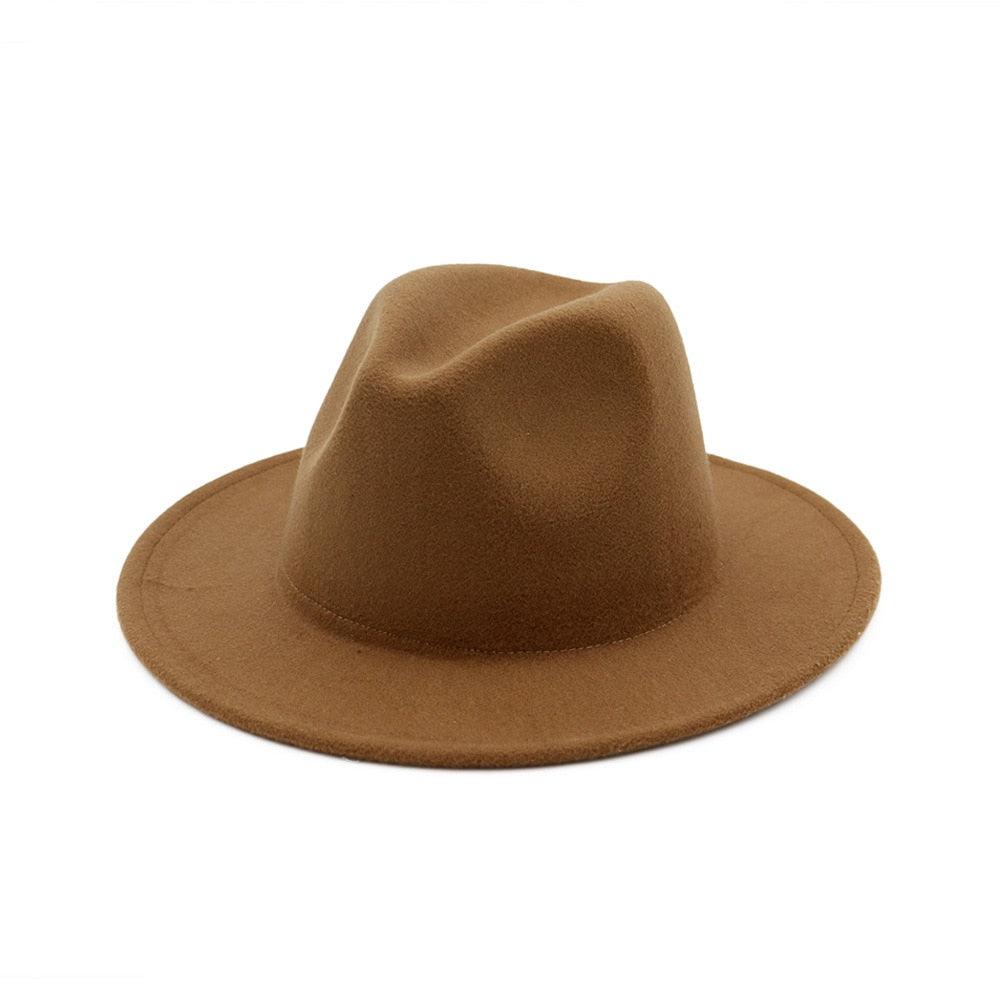 Unisex Fashion Solid Color Large Woolen Hat New Hat Fedora For Men Hats For Women Simple Modern Style Hat Autumn Fashion Hat Winter Multicolor Hat 58-61cm