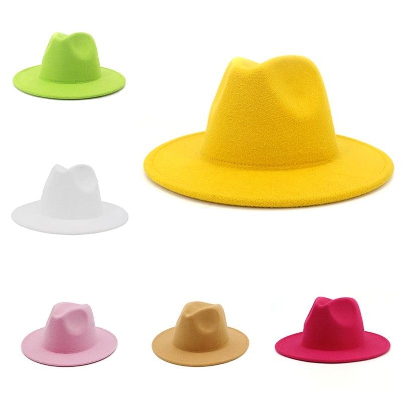 Unisex Fashion Solid Color Large Woolen Hat New Hat Fedora For Men Hats For Women Simple Modern Style Hat Autumn Fashion Hat Winter Multicolor Hat 58-61cm