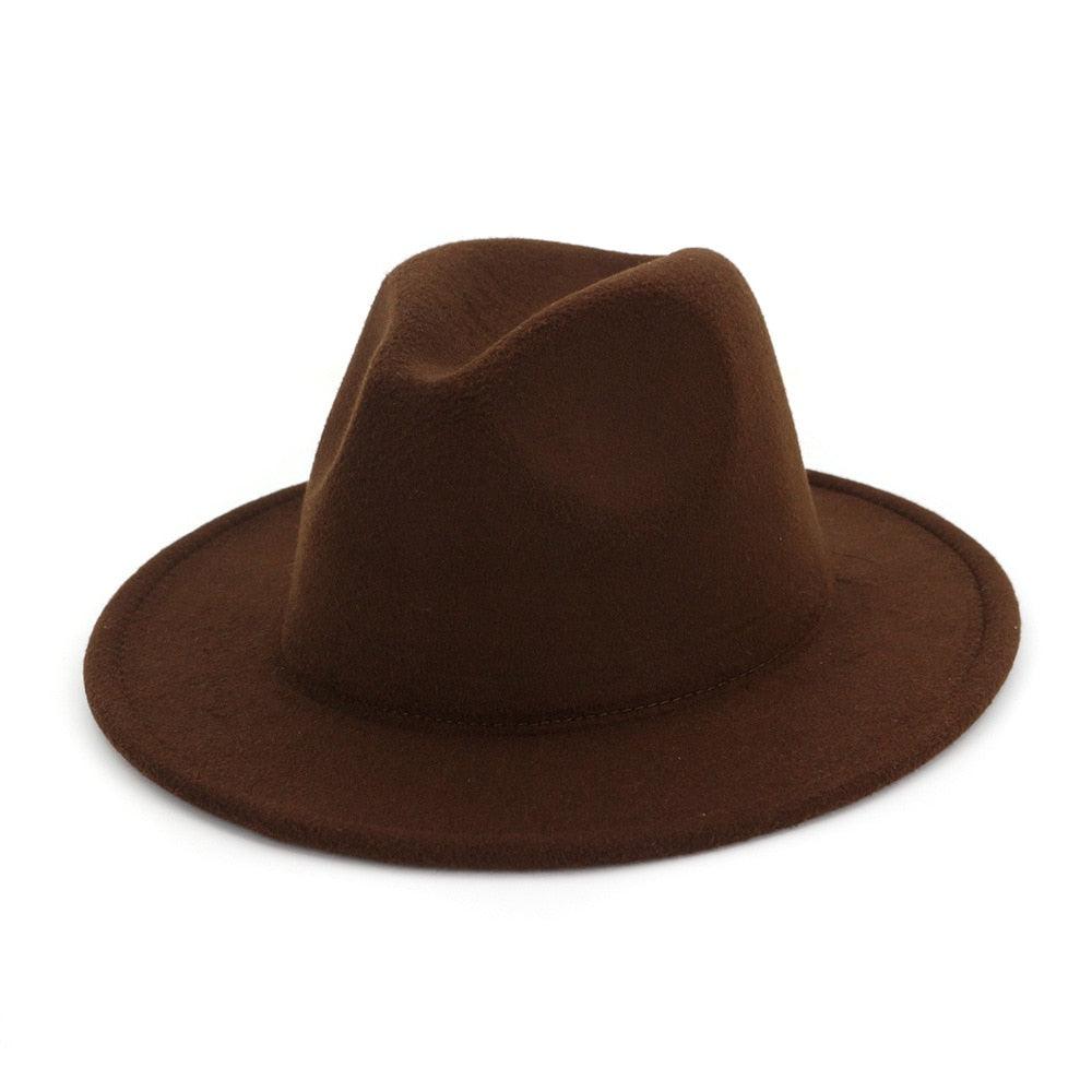 Unisex Fashion Solid Color Large Woolen Hat New Hat Fedora For Men Hats For Women Simple Modern Style Hat Autumn Fashion Hat Winter Multicolor Hat 58-61cm