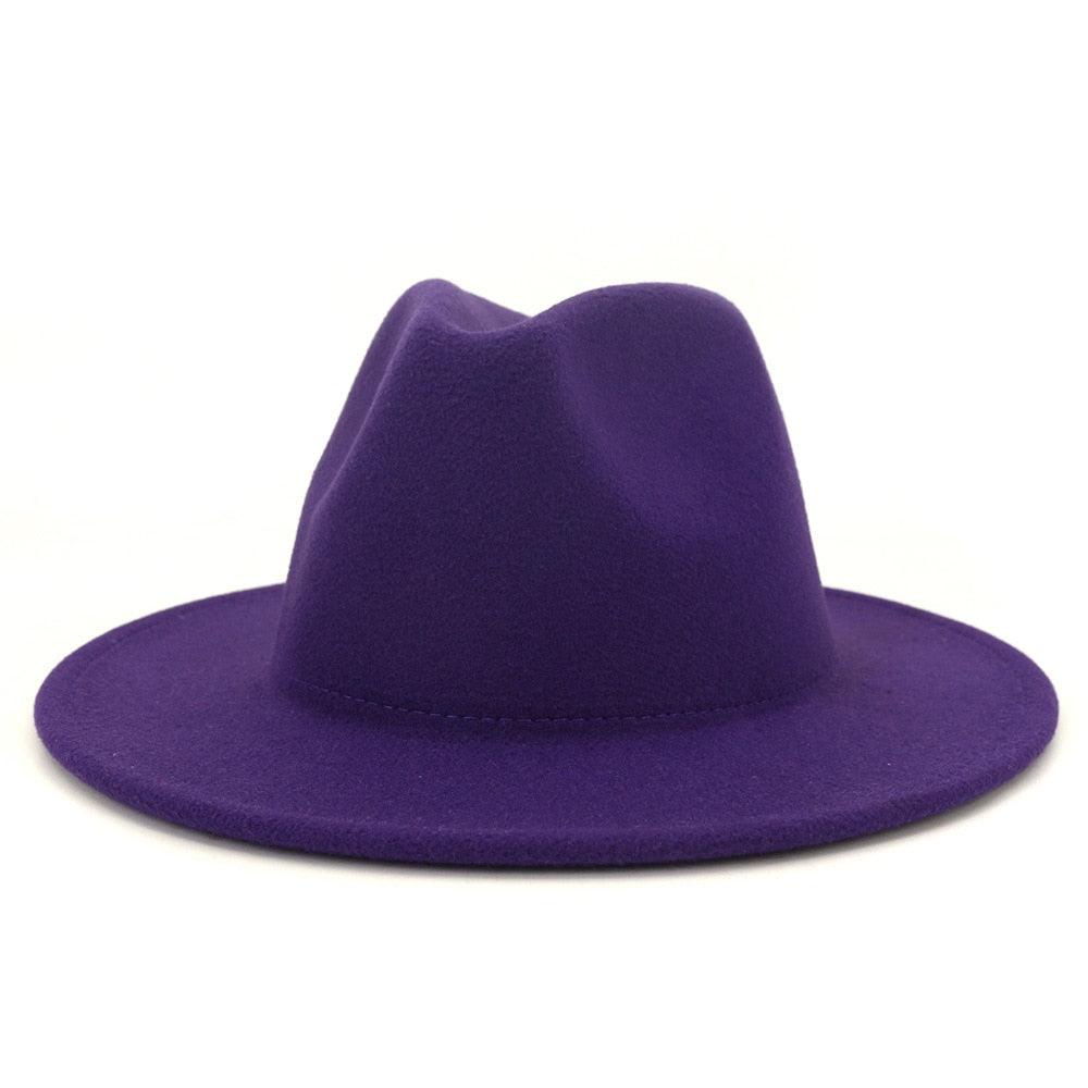 Unisex Fashion Solid Color Large Woolen Hat New Hat Fedora For Men Hats For Women Simple Modern Style Hat Autumn Fashion Hat Winter Multicolor Hat 58-61cm