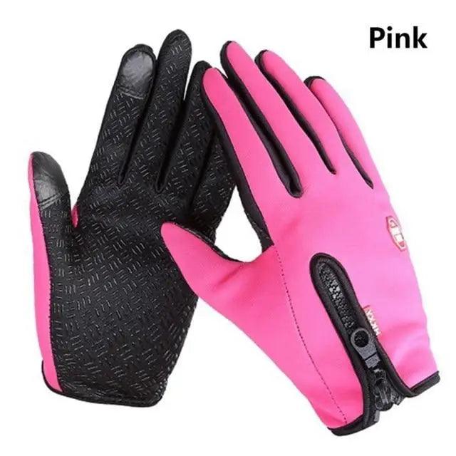 Unisex Stylish Colored Outdoor Waterproof And Windproof Gloves Sports Breathable Non Slip Touch Screen Gloves For Men And Women