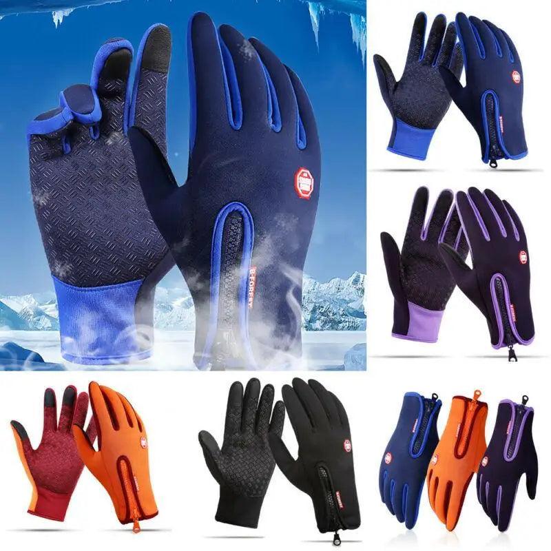 Unisex Stylish Colored Outdoor Waterproof And Windproof Gloves Sports Breathable Non Slip Touch Screen Gloves For Men And Women
