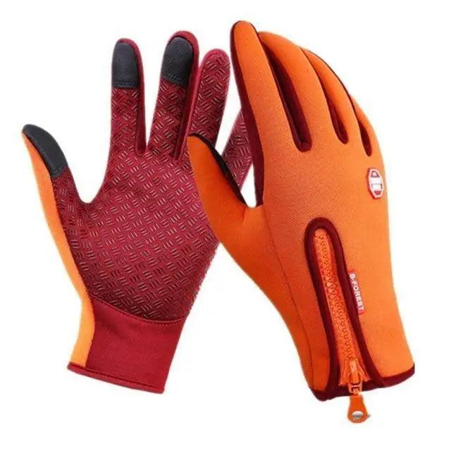 Unisex Stylish Colored Outdoor Waterproof And Windproof Gloves Sports Breathable Non Slip Touch Screen Gloves For Men And Women