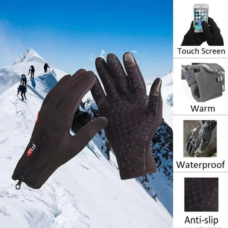 Unisex Touchscreen Winter Thermal Warm Outdoor Gloves Sports Full Finger Fashion Colored Gloves For Men And Women