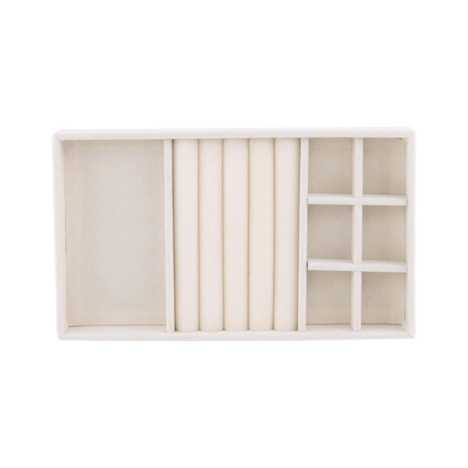 Velvet Jewelry Box Display Tray Drawer Storage Jewelry Holder For Ring Earrings Necklace Bracelet Soft Velvet Organizer Case Velvet Display Holder for Earrings Ring Bracelet Necklace