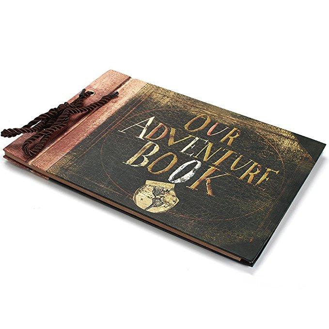 Vintage 20 Pcs 40 Pages Kraft Paper Sheets Card Our My Adventure Book Album Handmade DIY Photo Scrapbook Photo Album Gifts For Scrape book Lovers