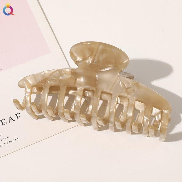 Vintage Acetate Hair Clips for Women Simple Claw Clip Large Geometric Hair Clips for Hair Girls Hair Clip Gorgeous Hair Accessories For Women