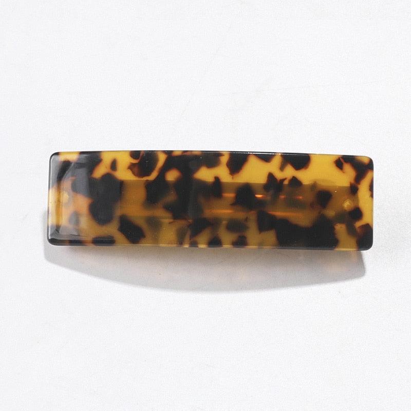 Vintage Acetate Rectangle Hairpins Hair Clips Solid Color Marble Print Side Clips Women Barrettes Hairgrips Gorgeous Hair Accessories For Women