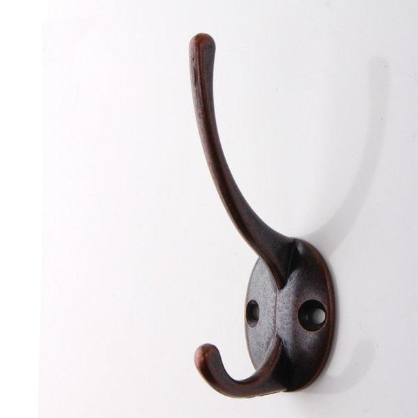 Vintage Hangers Hook Zinc Alloy Wall Hook Bronze Cloth Coat Bag Hat Hanging Hooks Bathroom Kitchen Antique Racks with Screws Vintage Antique Iron Bronze Hooks
