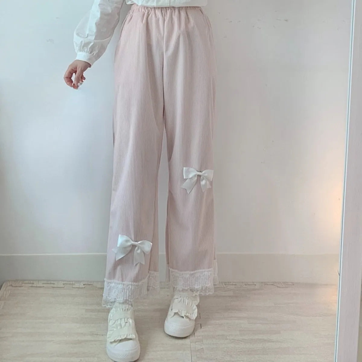 Vintage-Inspired Lolita Corduroy Trousers