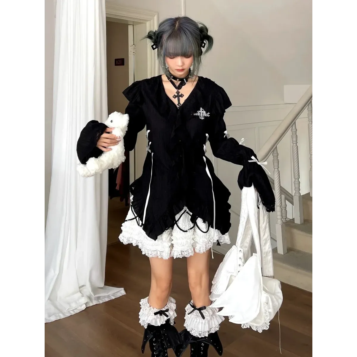 Vintage Lace Blouse - Aesthetic Harajuku Fairycore Top