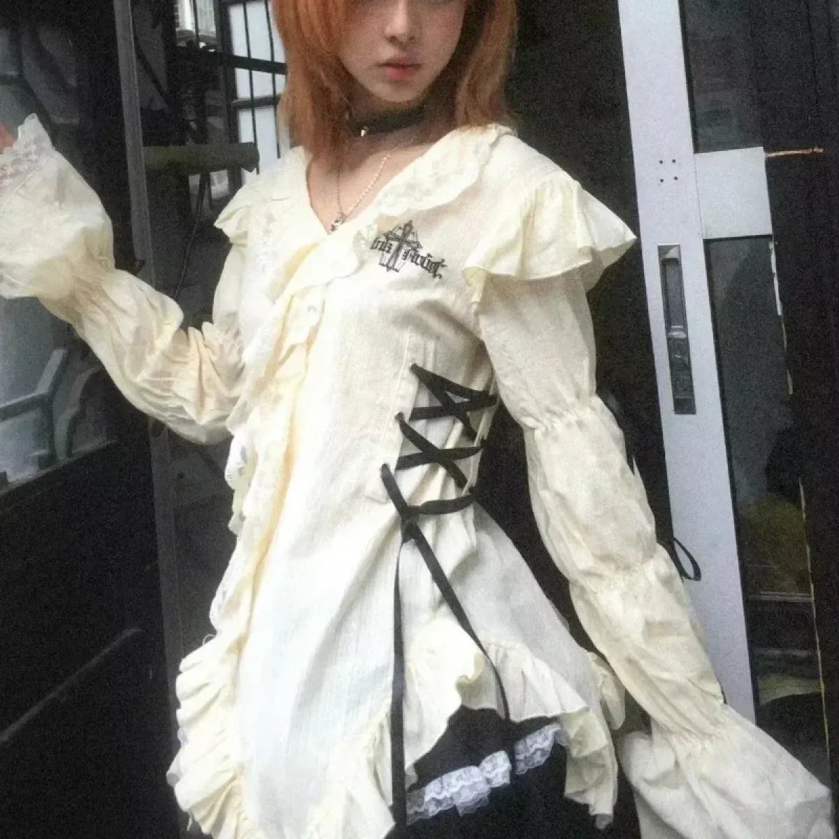 Vintage Lace Blouse - Aesthetic Harajuku Fairycore Top