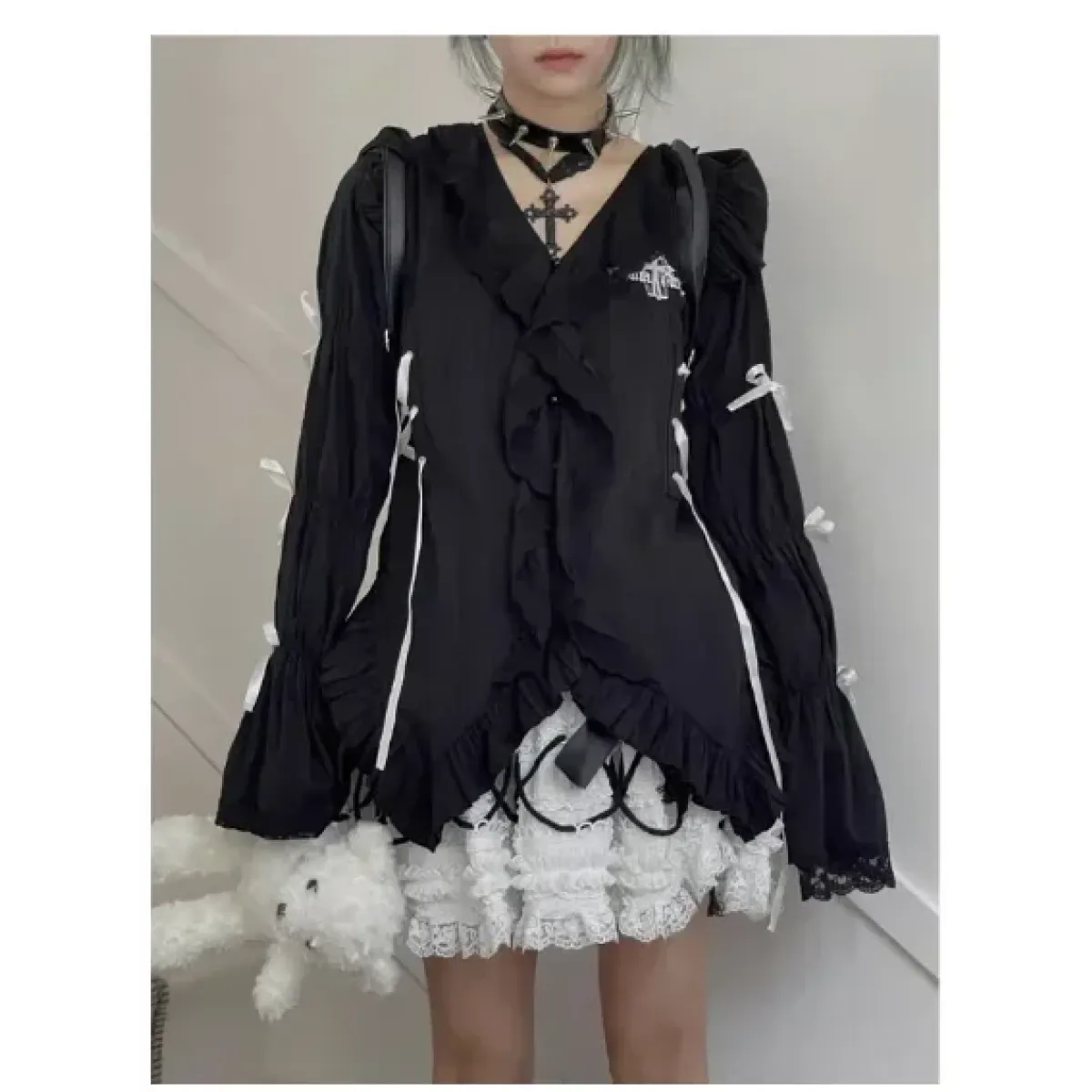 Vintage Lace Blouse - Aesthetic Harajuku Fairycore Top