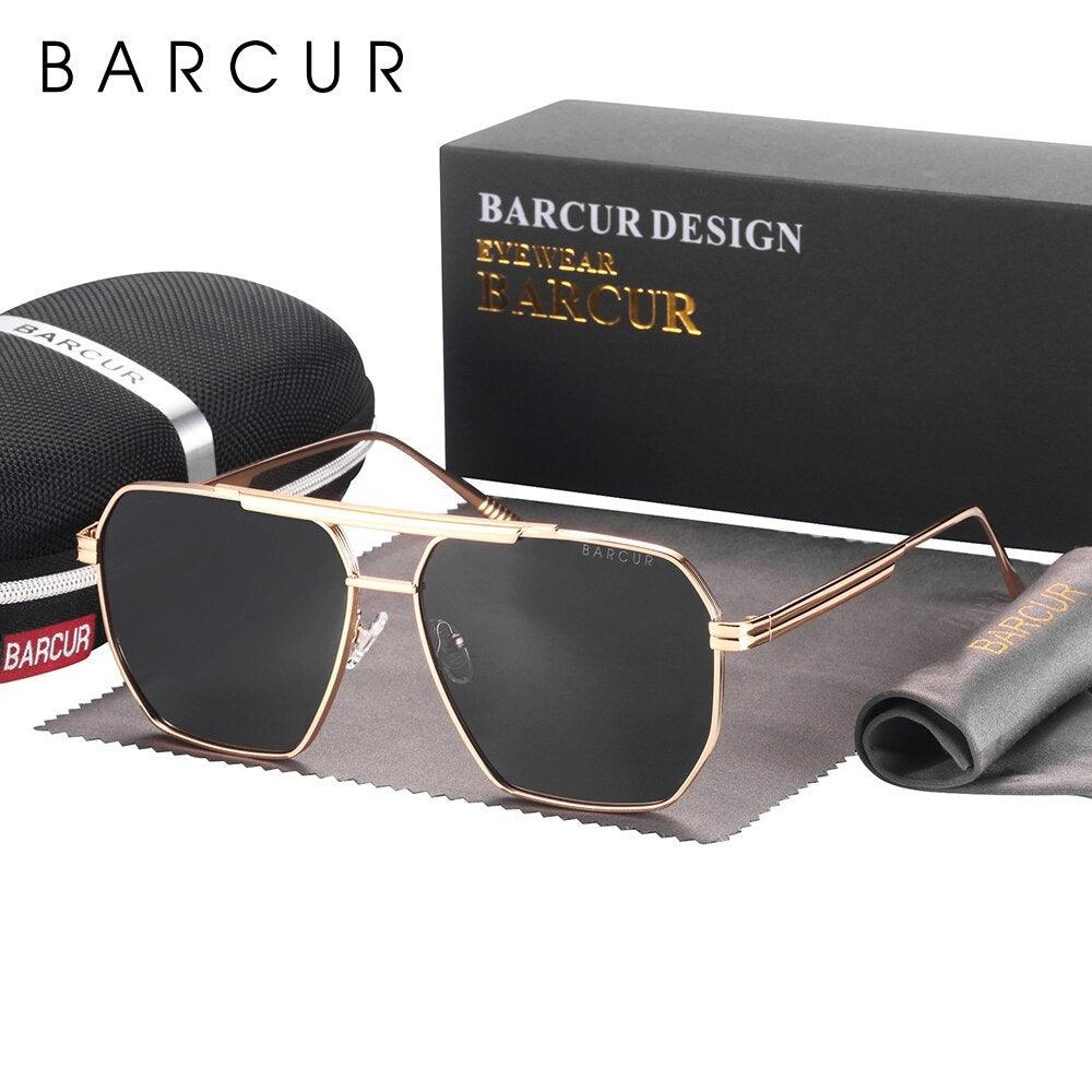 Vintage Retro Oversized BARCUR Big Frame Sunglasses for MenSun Glasses UV400 Large Vintage Retro Shades Eyewear Stevvex Sunglasses