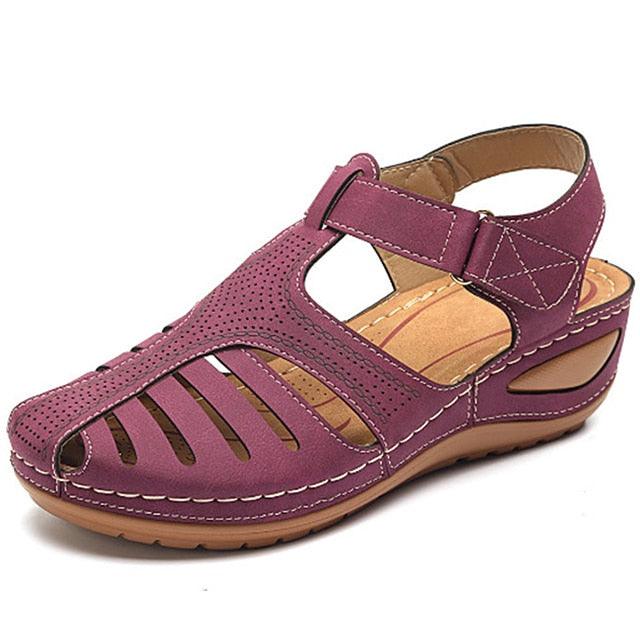 Vintage Sandals Women Platform Walking Sandals Female Beach Shoes Women Classic Comfort Retro Closed Toe Platform Outdoor Beach Summer Flat Sandals Athletic Slides Sandals