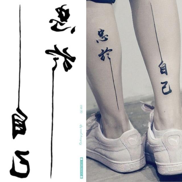 Waterproof Red Flowers Tattoo Multi-Colored Temporary Sticker Flower Lotus Tattoo Elegant Big Design For Womens