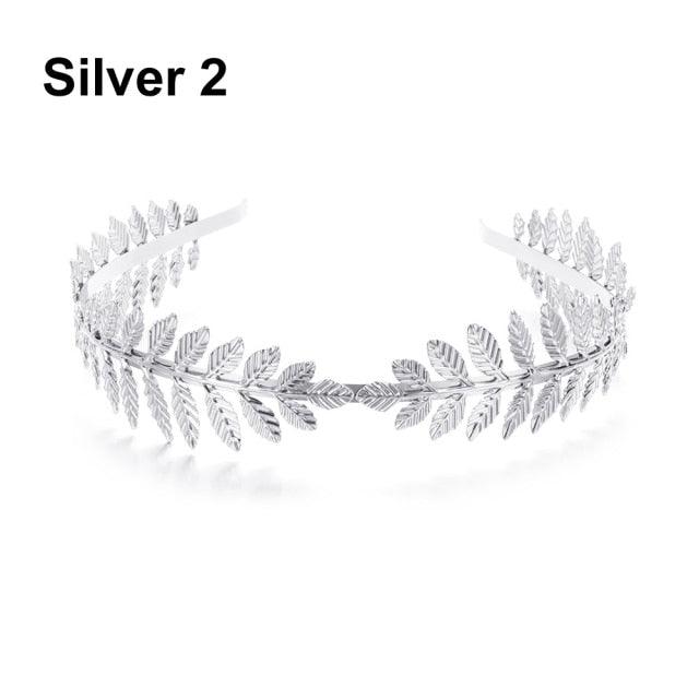 Western Fashion Retro Hair Bands For Women Wedding Metal Gold Leaf Butterfly Hair Headbands Girls Bride Gorgeous Hair Accessories For Women