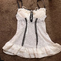 White Lace Grunge Cami Tank Top – Harajuku E-girl Punk Sleeveless Vest