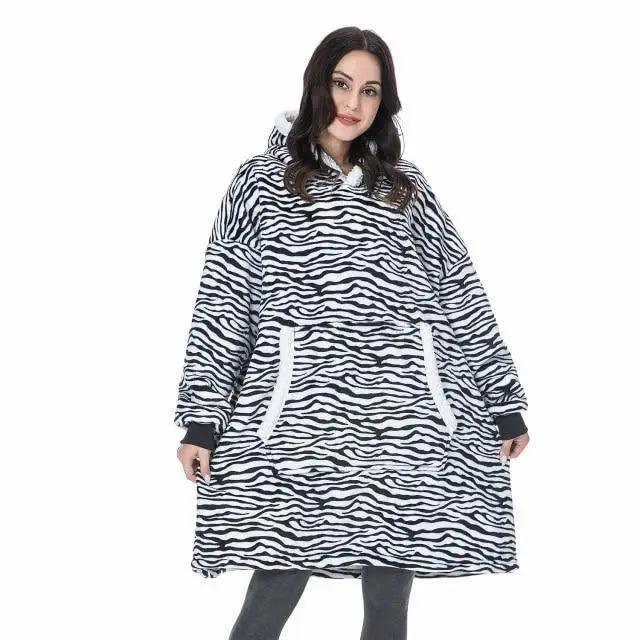 Winter Oversized Wearable Blanket Women Hoodies Sweatshirt TV Blanket With Sleeves Pullover Warm Soft Unisex Hoody Comfortable Sweatshirts For Autumn