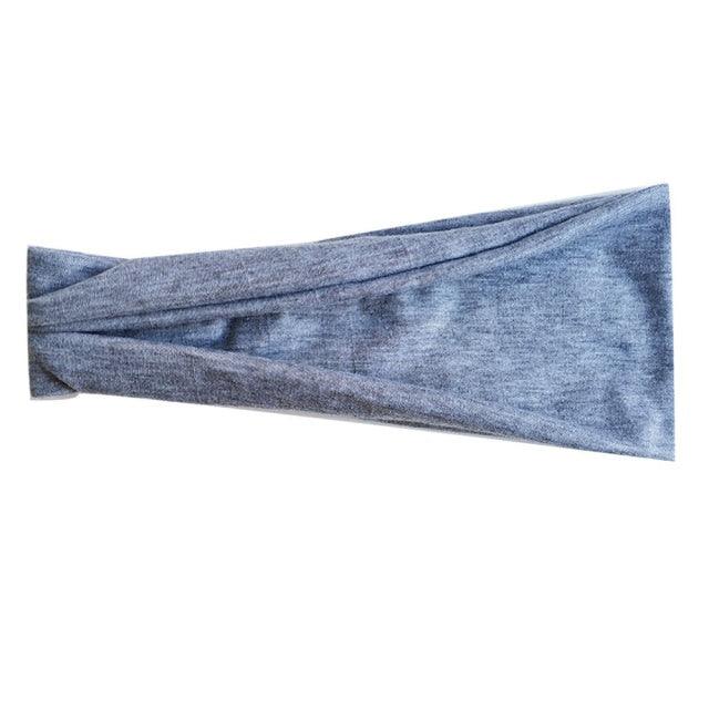 Women Headband Solid Color Wide Turban Twist Knitted Cotton Sport Yoga Hairband Twisted Knotted Headwrap Gorgeous Hair Accessories For Women