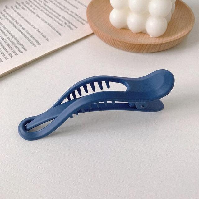 Women Large Hair Clamping Candy Color Hair Clip Seamless Plastic Duckbill Claw for Women Girls Simple Hairpins Gorgeous Hair Accessories For Women