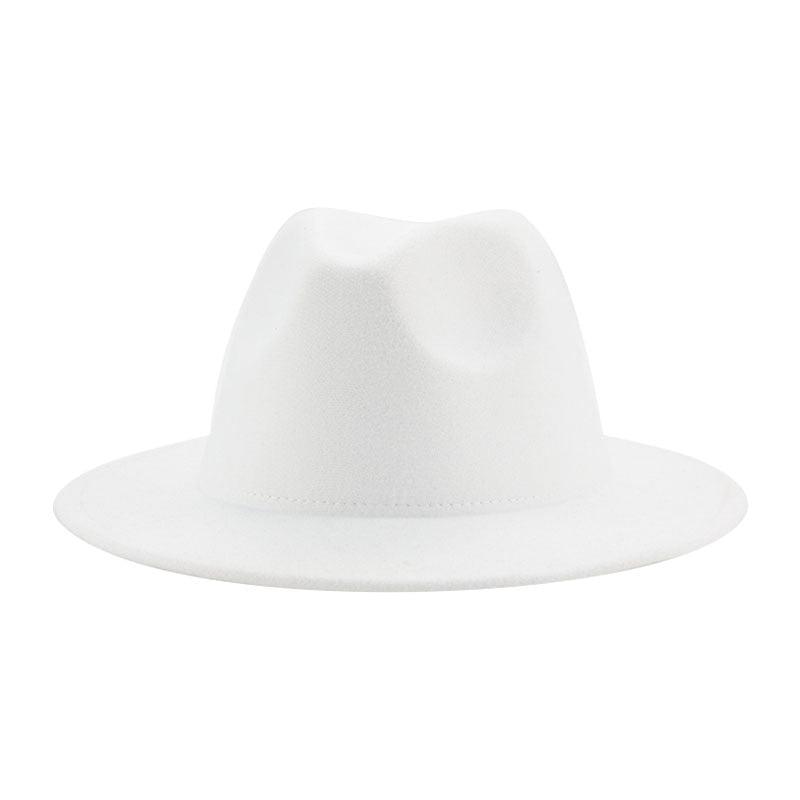 Women Luxury Fedora Hat Women Fedora Hat Women Solid Wide Brim Winter Men Hat Retro Wide Autumn Unique Style Men Hat Vintage Brown Formal Wedding Fedora Hats