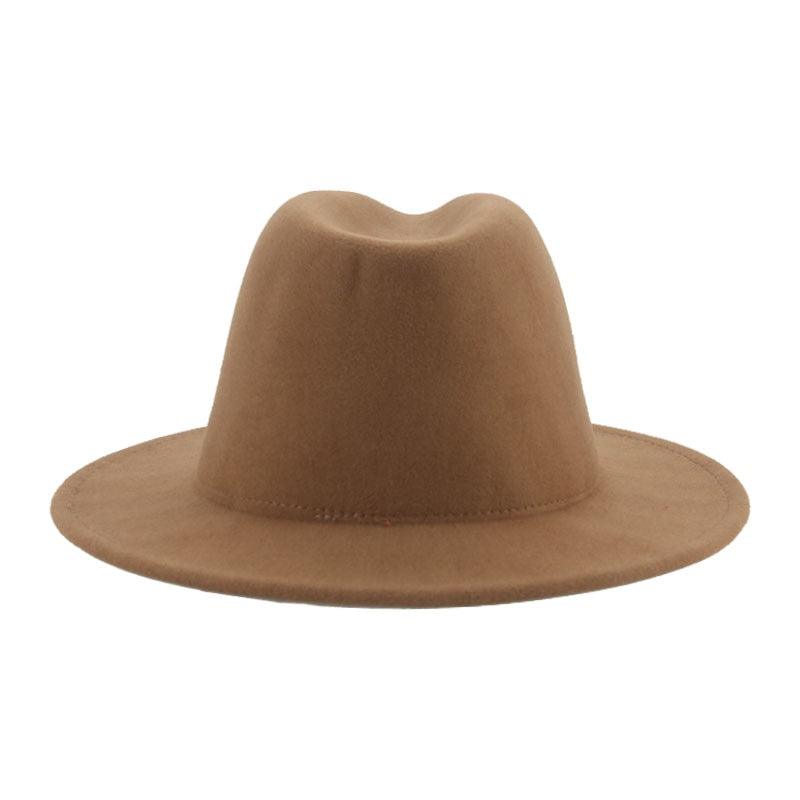Women Luxury Fedora Hat Women Fedora Hat Women Solid Wide Brim Winter Men Hat Retro Wide Autumn Unique Style Men Hat Vintage Brown Formal Wedding Fedora Hats