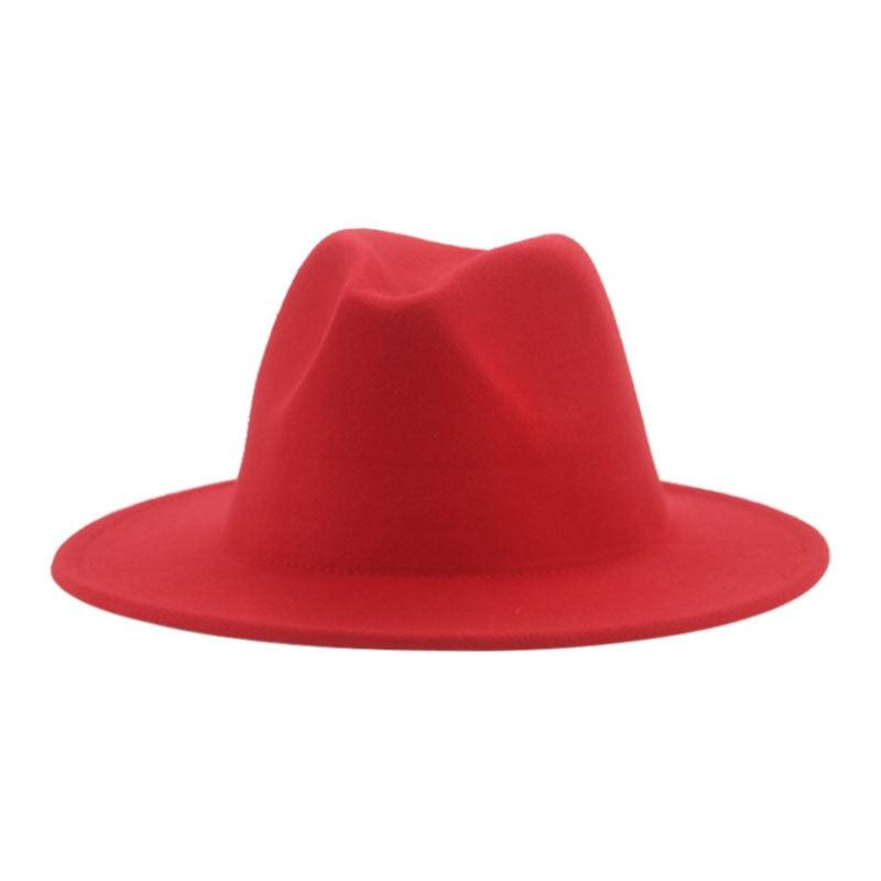 Women Luxury Fedora Hat Women Fedora Hat Women Solid Wide Brim Winter Men Hat Retro Wide Autumn Unique Style Men Hat Vintage Brown Formal Wedding Fedora Hats