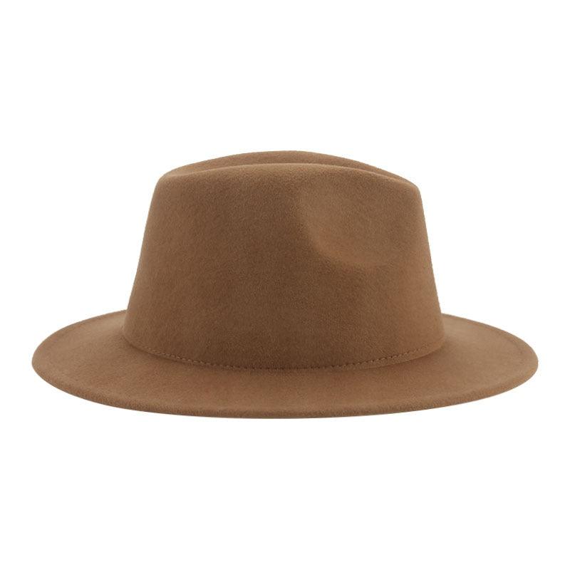 Women Luxury Fedora Hat Women Fedora Hat Women Solid Wide Brim Winter Men Hat Retro Wide Autumn Unique Style Men Hat Vintage Brown Formal Wedding Fedora Hats