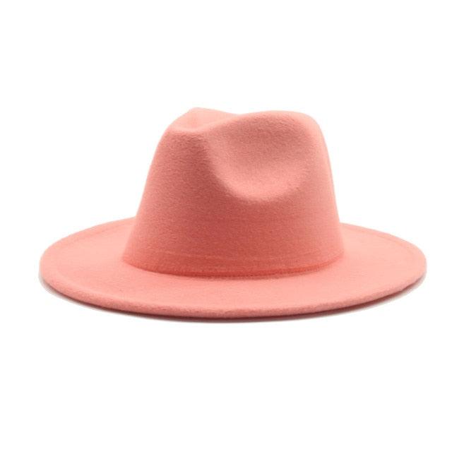 Women Luxury Fedora Hat Women Fedora Hat Women Solid Wide Brim Winter Men Hat Retro Wide Autumn Unique Style Men Hat Vintage Brown Formal Wedding Fedora Hats