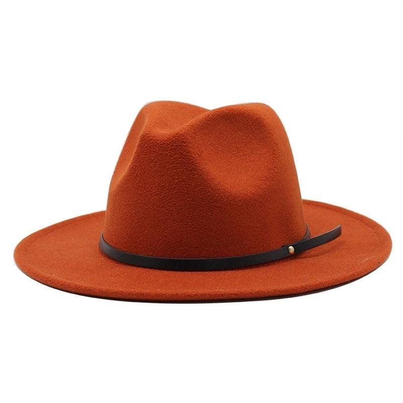 Women Men Wool Vintage Black Fedora Hat With Wide Unique Fedora Hats With Belt Buckle For Men Women Brim Gentleman Elegant Lady Winter Autumn Soft Caps