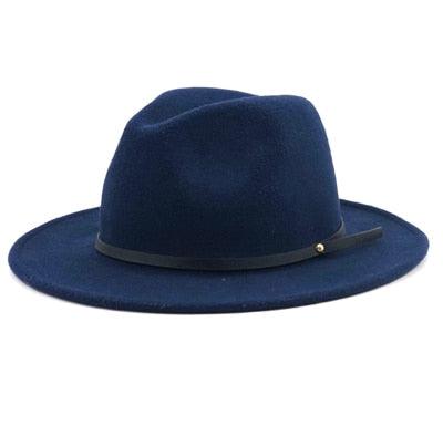 Women Men Wool Vintage Black Fedora Hat With Wide Unique Fedora Hats With Belt Buckle For Men Women Brim Gentleman Elegant Lady Winter Autumn Soft Caps