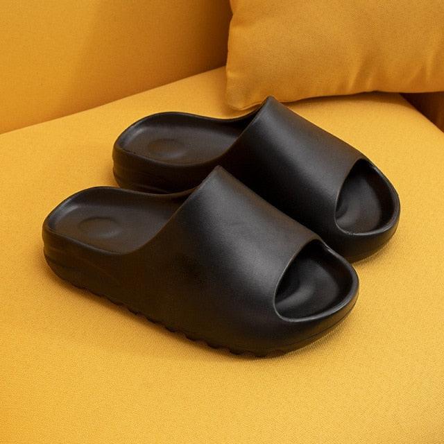 Women Platform Flat Slippers Outdoor Flip Flops Summer Beach Fashion Indoor Slippers Unisex Men Non-slip Slides Thick Sole Home House Cloud Cushion Sandals For Indoor And Outdoor