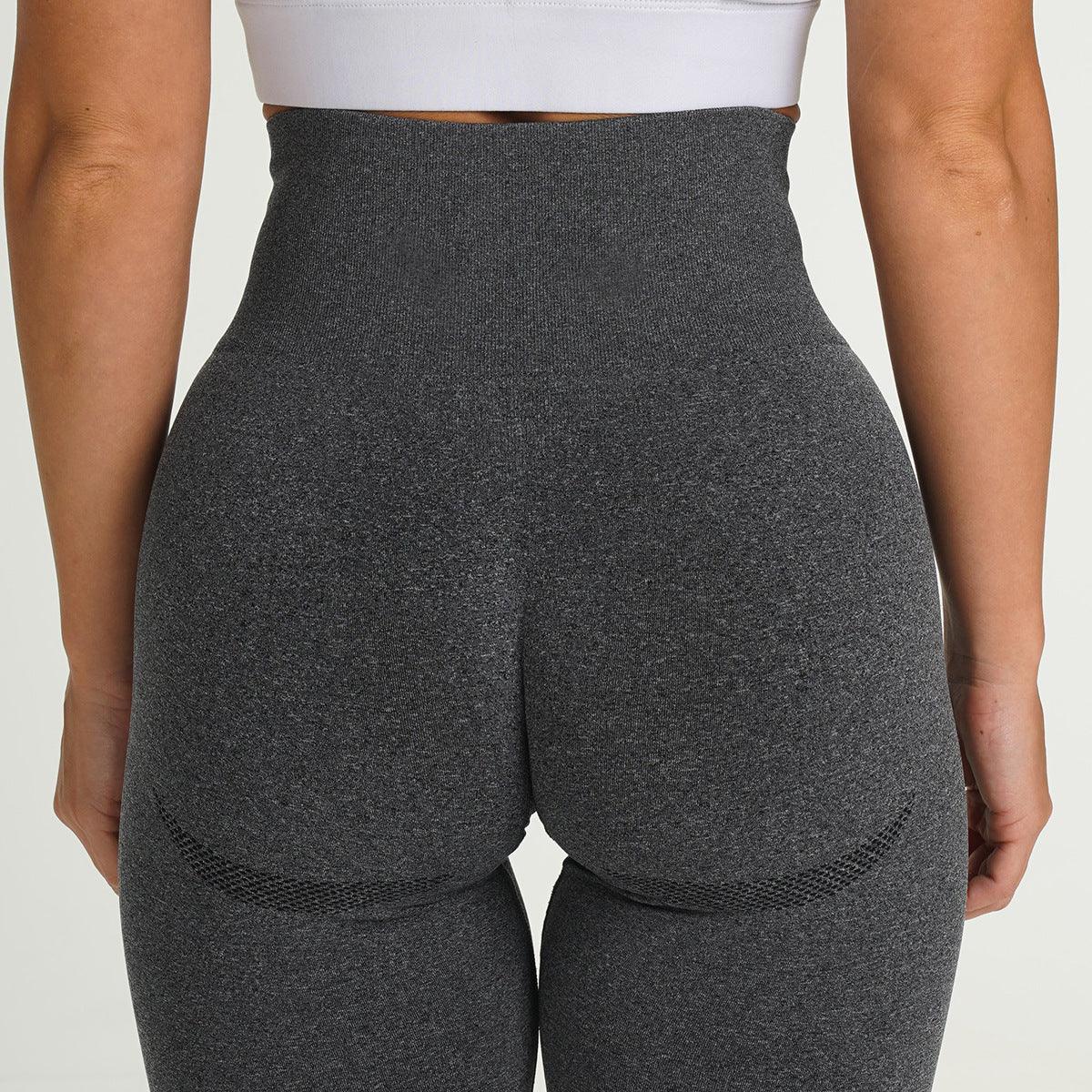 Women Seamless High Waist Lifting Yoga Pants Pure Color Running Workout Fitness Leggings Seamless Leggings Yoga Pants Gym Outfits Workout Clothes Fitness Sport Women Fashion Wear Solid Pink Stretchy Sport Leggings