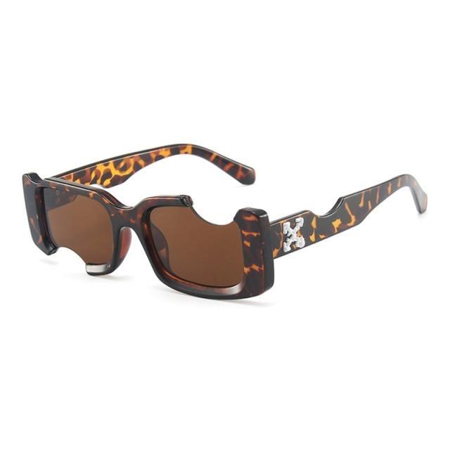Women Sunglasses New Trending Vintage Rectangle Shape Sun Glasses In Decent Colors Black Pink Lenses Fashionable  Luxury Design Sunglasses