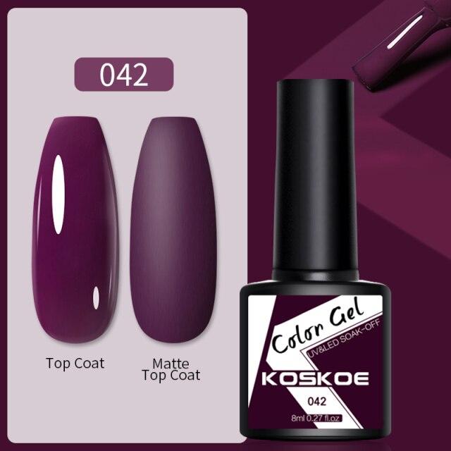 Womens Glossy Colorful 8ml Nail Gel Polish Permanent UV LED Summer Winter High Quality Fashion Design