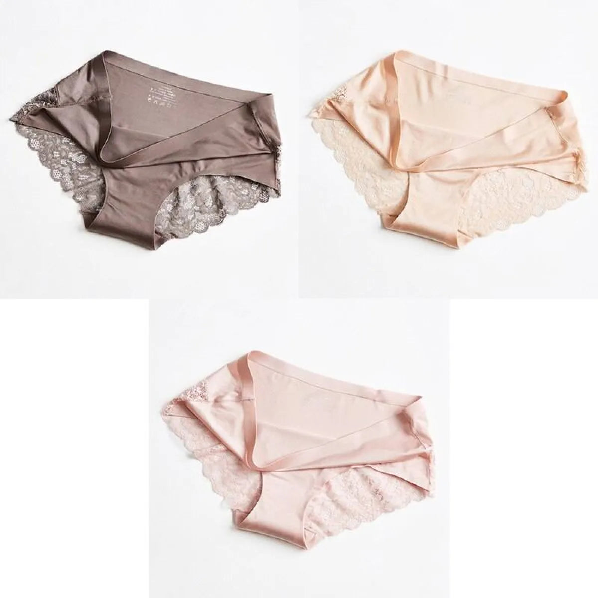 3 Seamless Panties With Lace