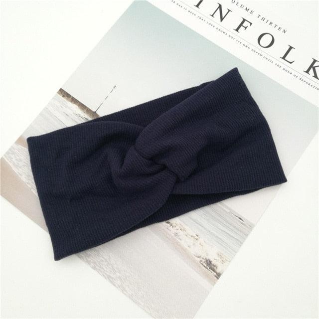 Woolen Cross Cross Top Knot Elastic Hair Bands for Women Soft Solid Color Turban Headbands Women Girls Gorgeous Hair Accessories For Women