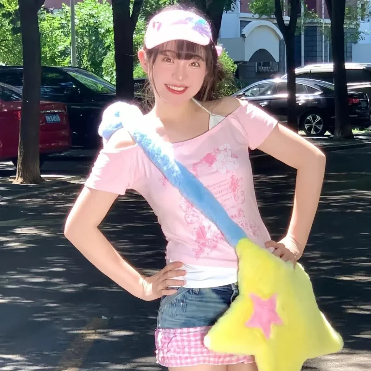 Y2K Vintage Fairycore Top – Off-Shoulder Layered Tee